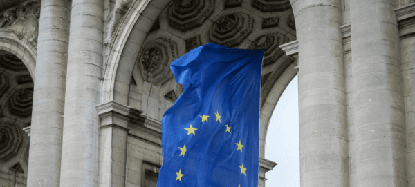 Foto van Europese vlag.