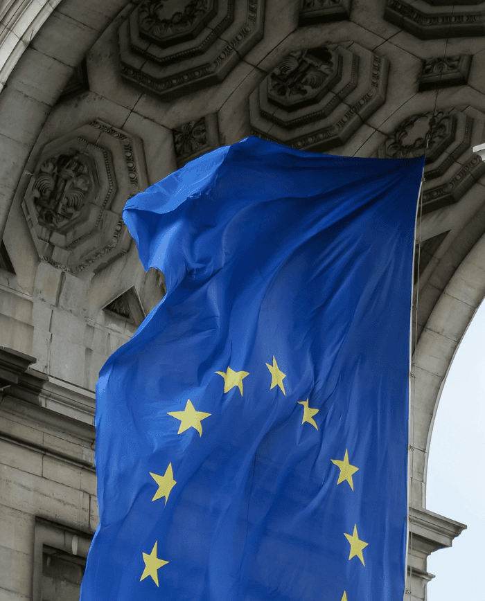 Foto van Europese vlag.